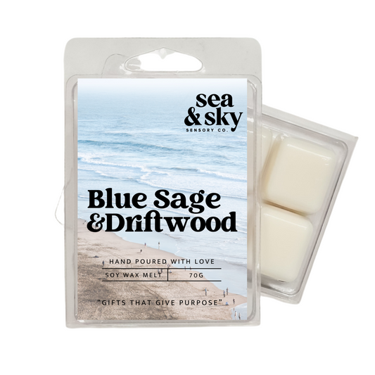 Blue Sage & Driftwood - Soy Wax Melt